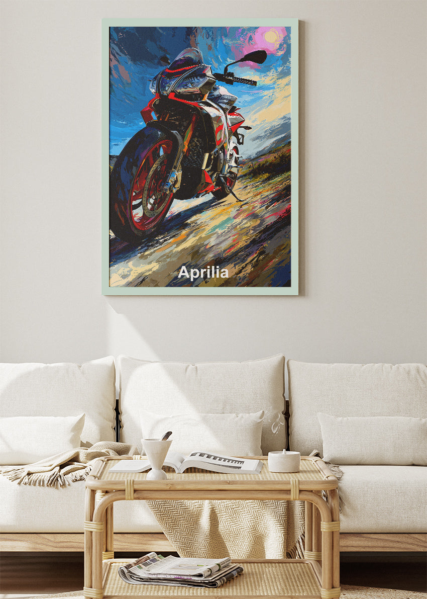Aprilia Sport Bike Wall Art Poster & Canvas – Modern Superbike Artwork