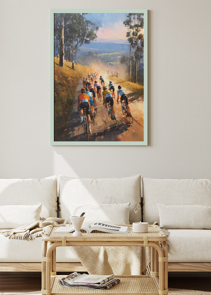 Cycling Peloton Art Print & Canvas – Scenic Group Road Cycling Wall Art