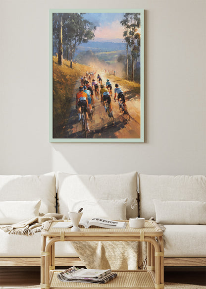 Cycling Peloton Art Print & Canvas – Scenic Group Road Cycling Wall Art