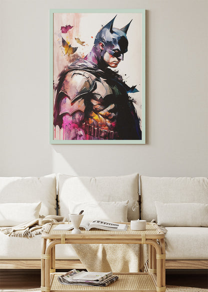 Batman – Watercolor Superhero Canvas & Poster Print – AI PRINT LAB