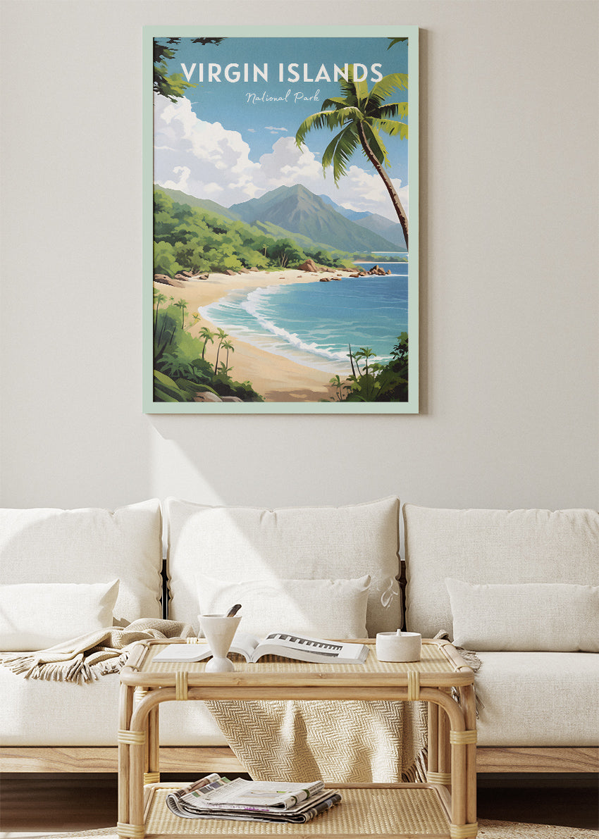 Virgin Islands National Park Poster & Canvas Print – Tropical Beach Wall Art