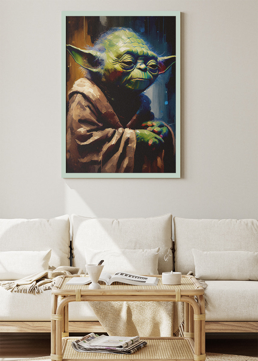 Yoda Cinematic Portrait Canvas Print & Poster – AI PRINT LAB