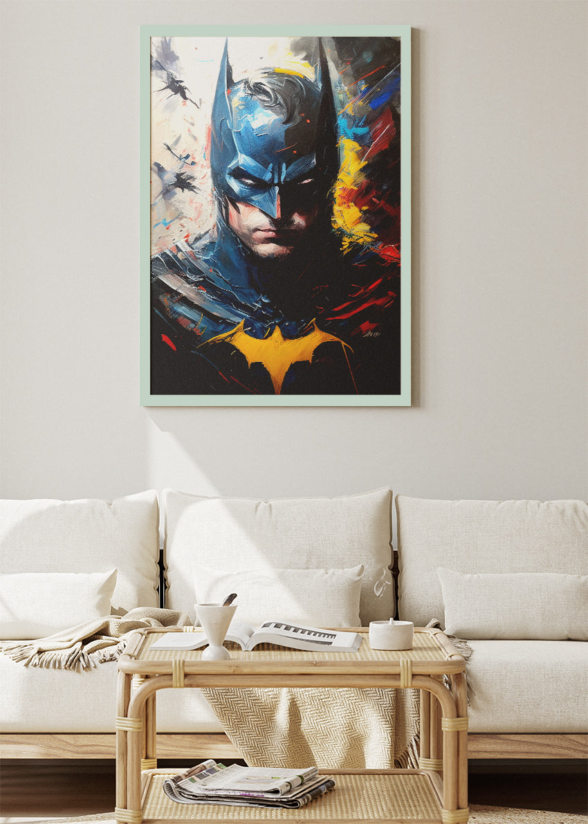Batman Modern Expressionist Portrait Canvas Print & Poster – AI PRINT LAB