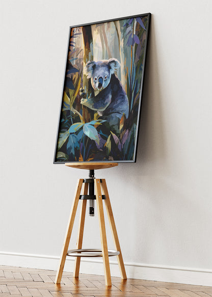 Koala in Rainforest Poster & Canvas Print – Vibrant Jungle Wildlife Art
