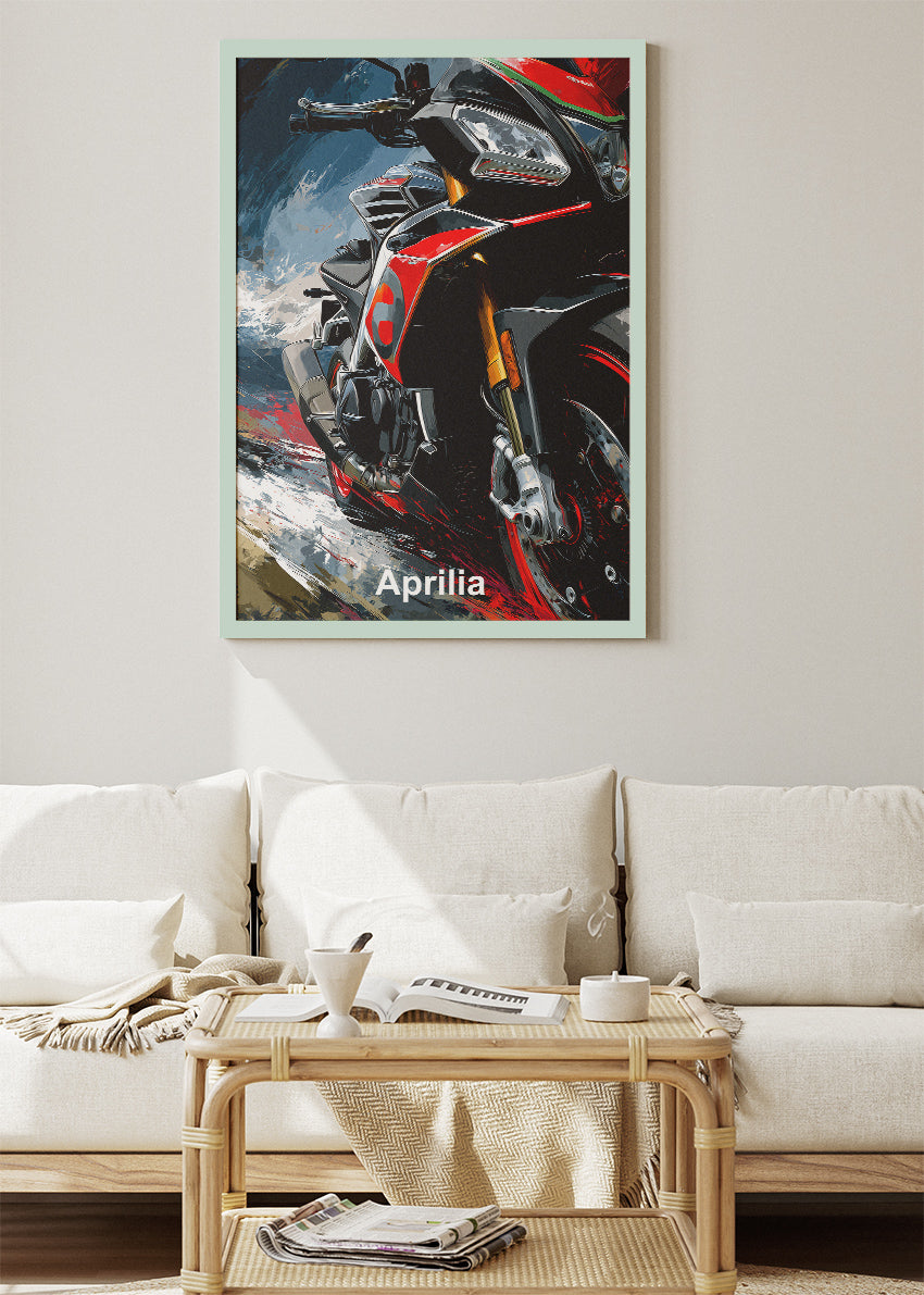 Aprilia Superbike Wall Art Poster & Canvas – High-Impact Motorcycle Artwork