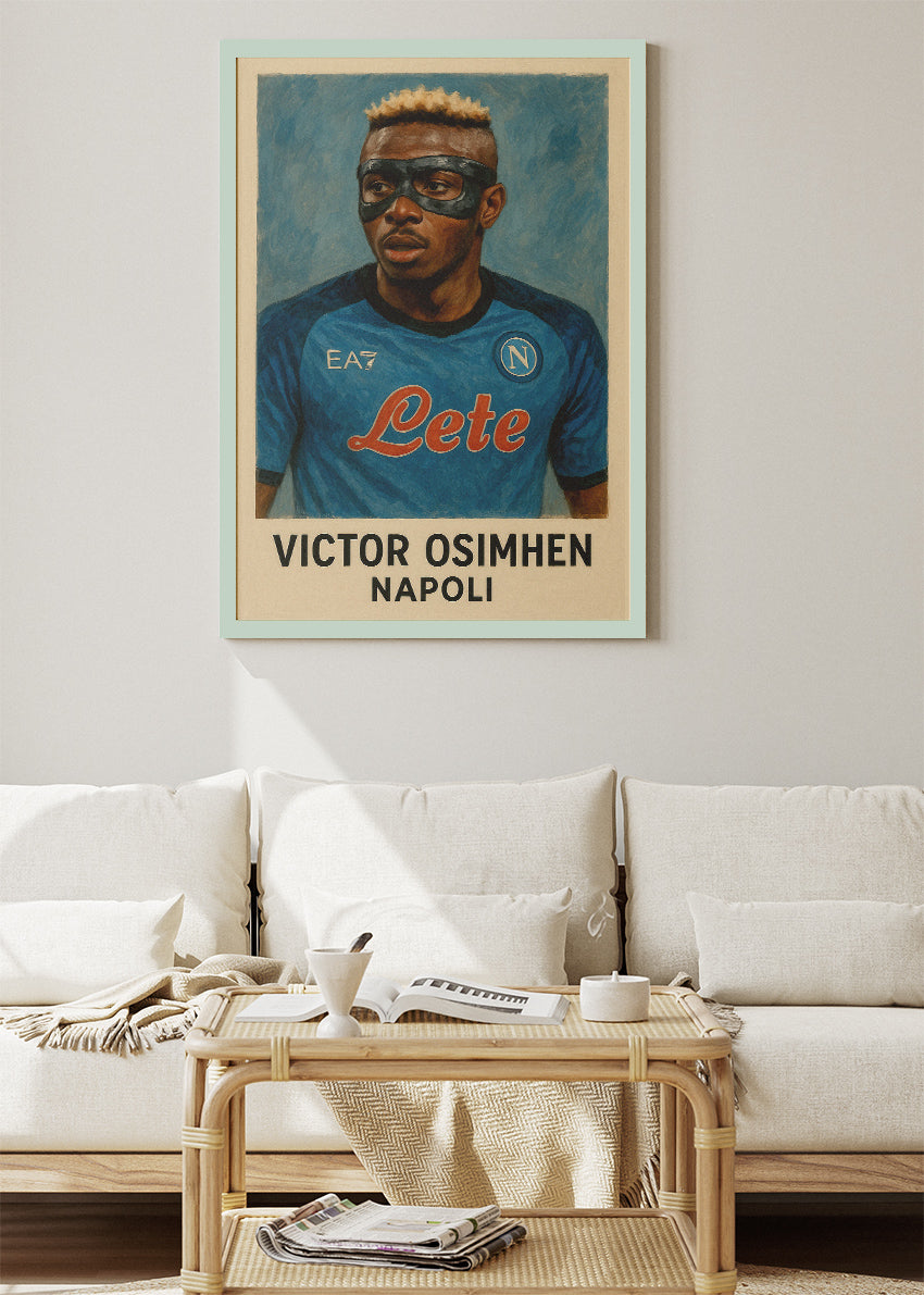 Victor Osimhen Napoli Football Wall Art | Iconic Serie A Striker Poster & Canvas