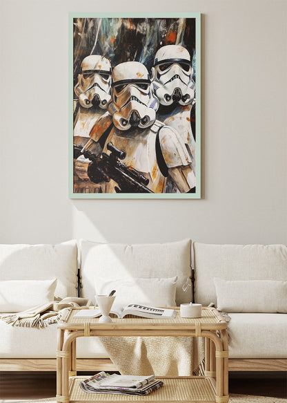 Stormtroopers Gritty Portrait Canvas Print & Poster – AI PRINT LAB