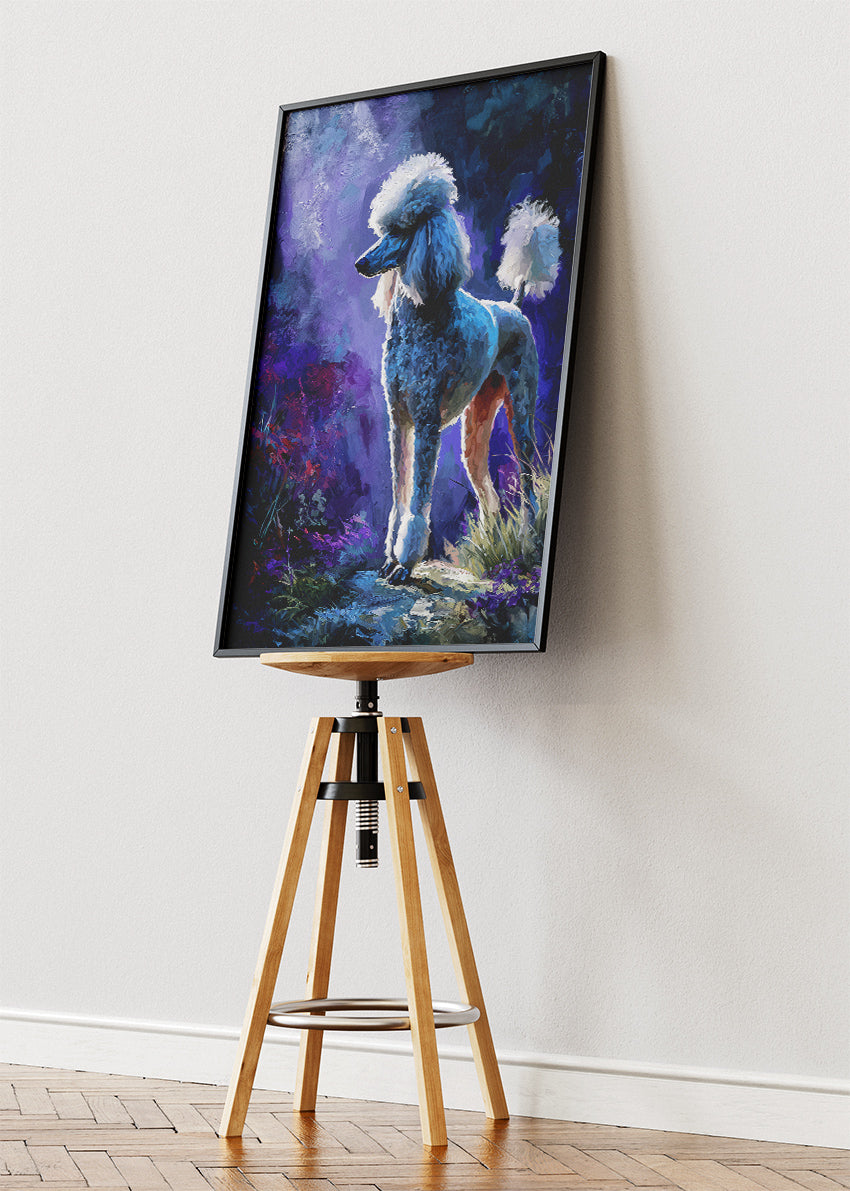 Poodle Poster & Canvas Print – Elegant Dog Portrait in Mystical Light