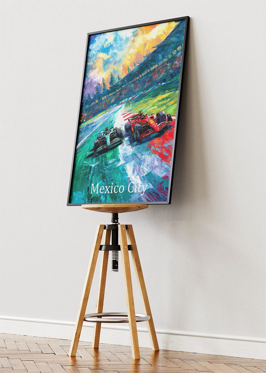 Mexico City Formula 1 Racing Canvas Print & Poster – AI PRINT LAB