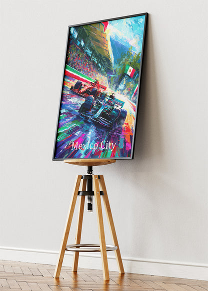 Mexico City Formula 1 Grand Prix Racing Canvas Print & Poster – AI PRINT LAB