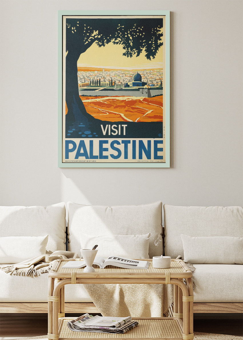 Visit Palestine Poster & Canvas Print – Vintage Middle Eastern Travel Art