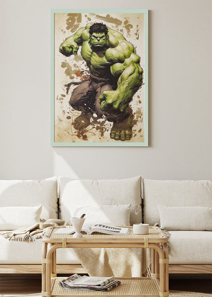 Savage Green Titan Portrait Canvas & Poster Print – AI PRINT LAB
