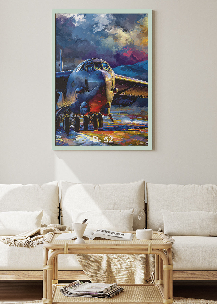 B-52 Stratofortress Runway Canvas Print – US Air Force Bomber Aviation Art – Aiprintlab