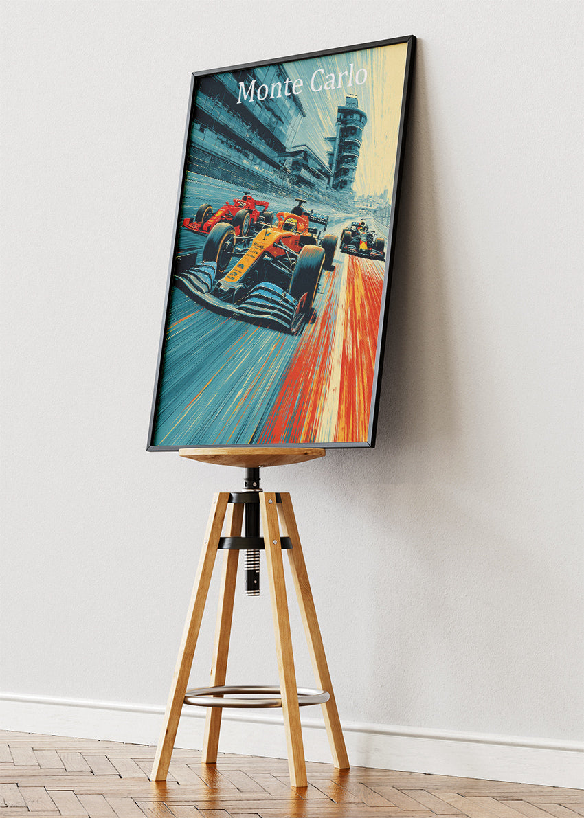 Monte Carlo Monaco Formula 1 Street Racing Canvas Print & Poster – AI PRINT LAB