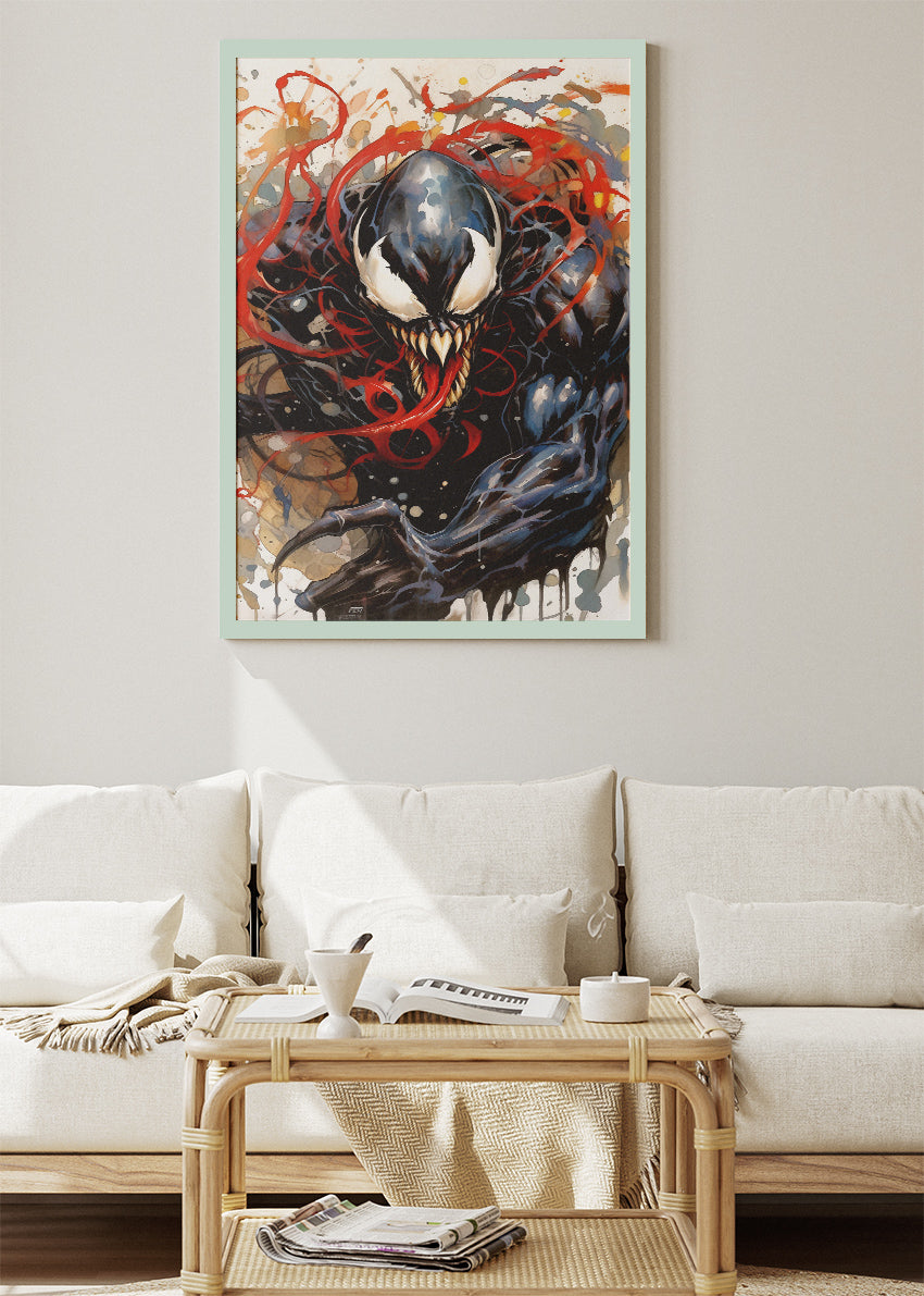 Venom Dark Symbiote Canvas & Poster Print – AI PRINT LAB