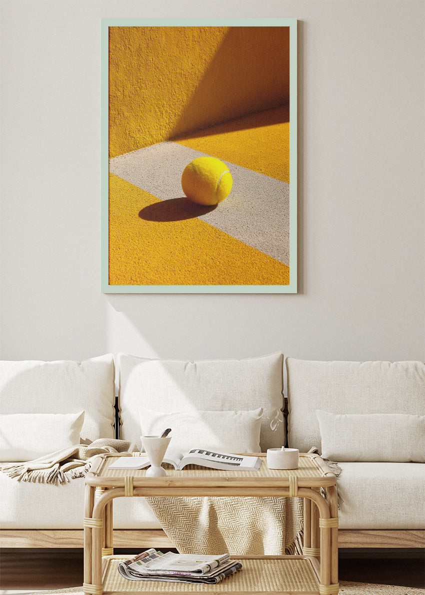 Minimal Tennis Ball Wall Art Poster & Canvas Print – Modern Sports Decor