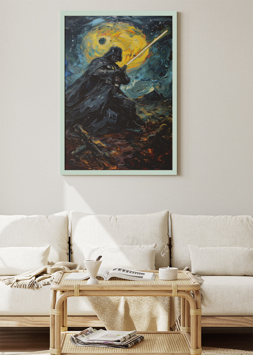 Darth Vader Moonlight Battle Portrait Canvas & Poster Print – AI PRINT LAB