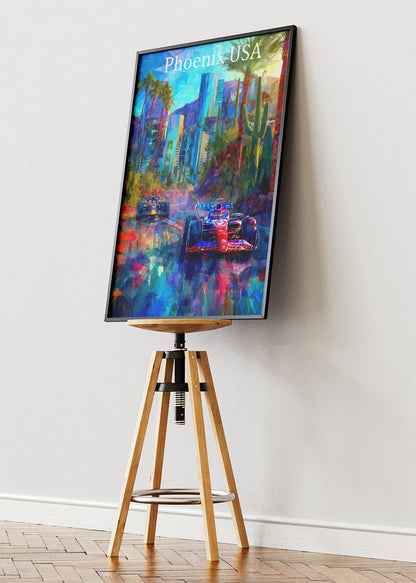Phoenix USA Desert City Formula 1 Canvas Print & Poster – AI PRINT LAB