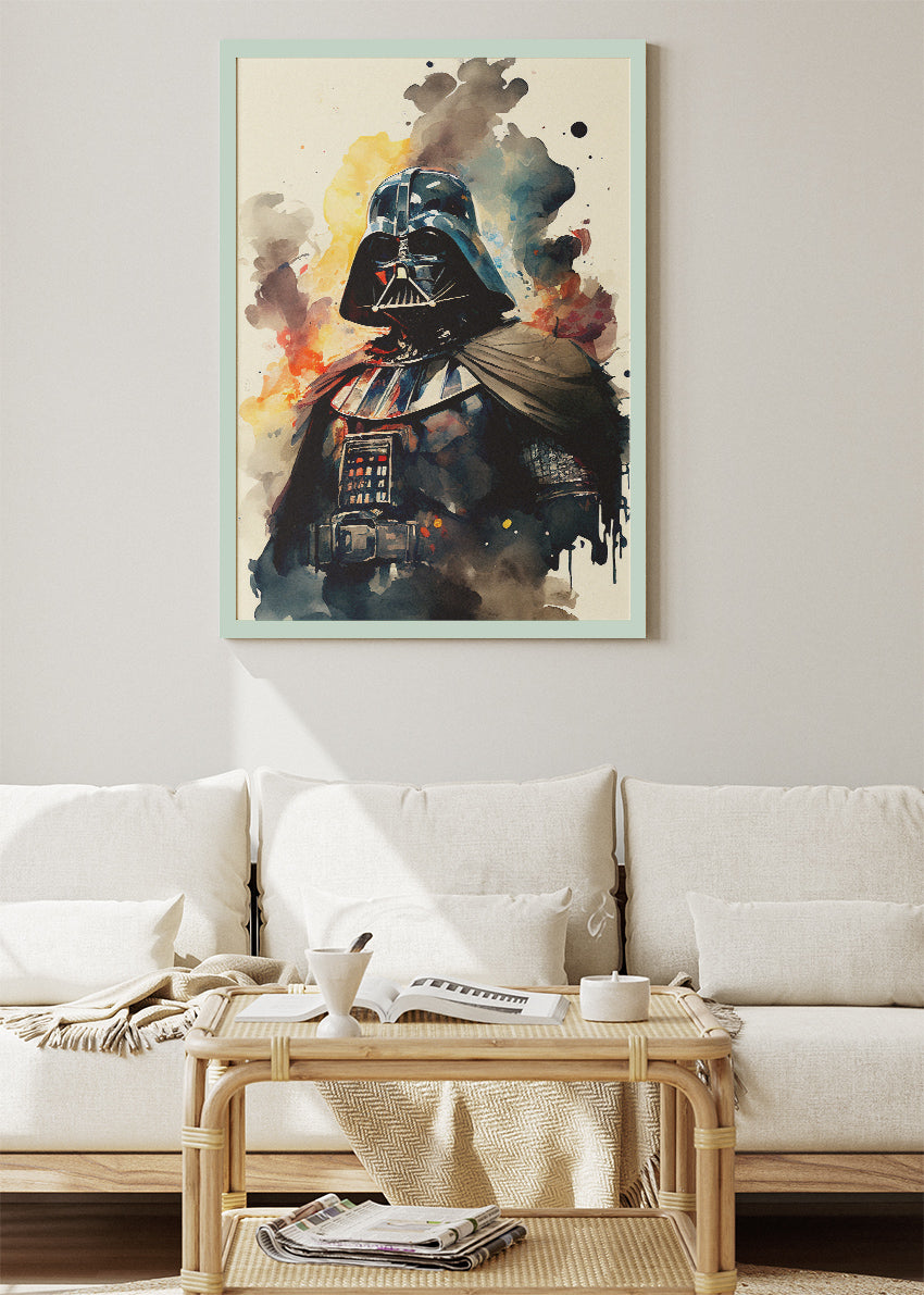 Darth Vader Watercolor Portrait Canvas & Poster Print – AI PRINT LAB