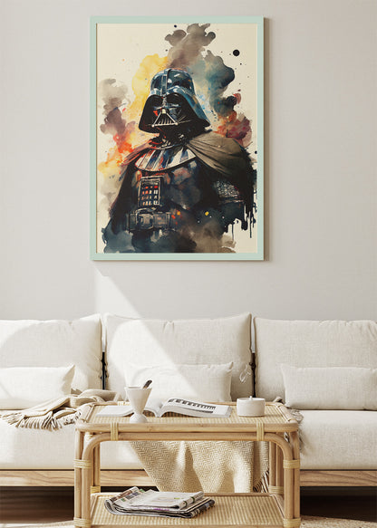 Darth Vader Watercolor Portrait Canvas & Poster Print – AI PRINT LAB