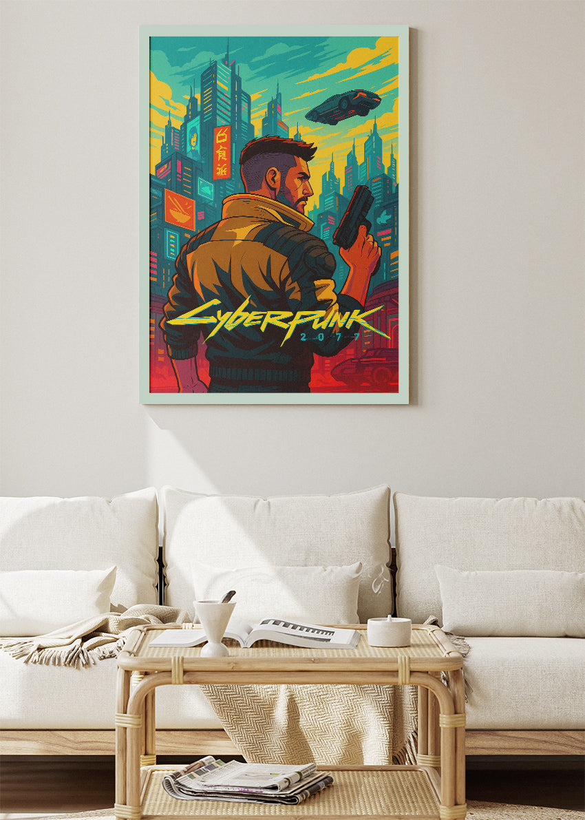Cyberpunk 2077 Wall Art – Neon Futuristic Sci-Fi Action RPG Poster & Canvas