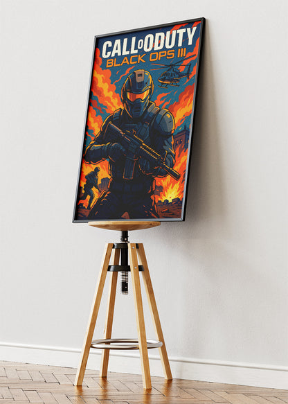 Call of Duty Black Ops III Wall Art | Elite Soldier Action Gaming Poster & Canvas