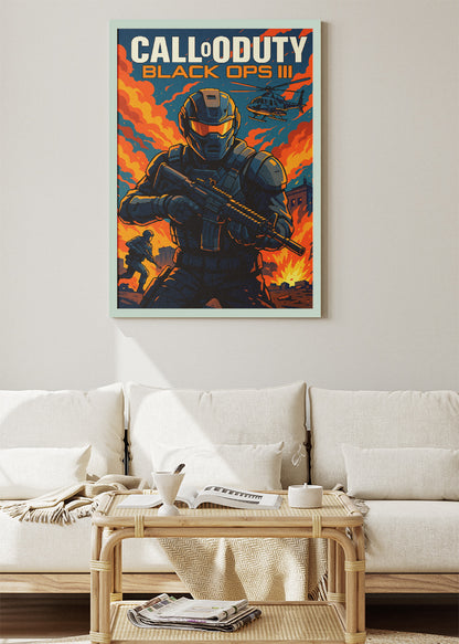 Call of Duty Black Ops III Wall Art | Elite Soldier Action Gaming Poster & Canvas