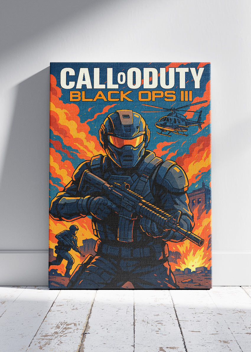 Call of Duty Black Ops III Wall Art | Elite Soldier Action Gaming Poster & Canvas