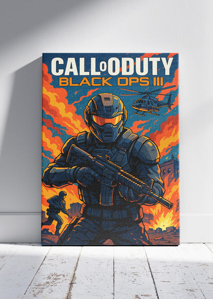 Call of Duty Black Ops III Wall Art | Elite Soldier Action Gaming Poster & Canvas