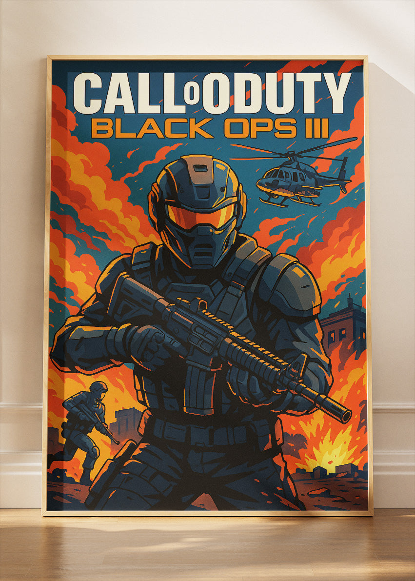 Call of Duty Black Ops III Wall Art | Elite Soldier Action Gaming Poster & Canvas