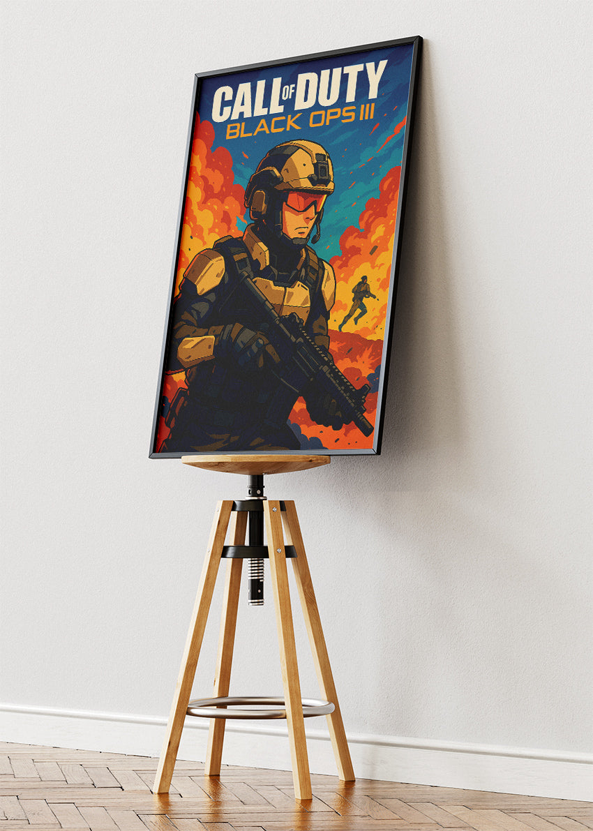 Call of Duty Black Ops III Wall Art | Futuristic Soldier Gaming Poster & Canvas