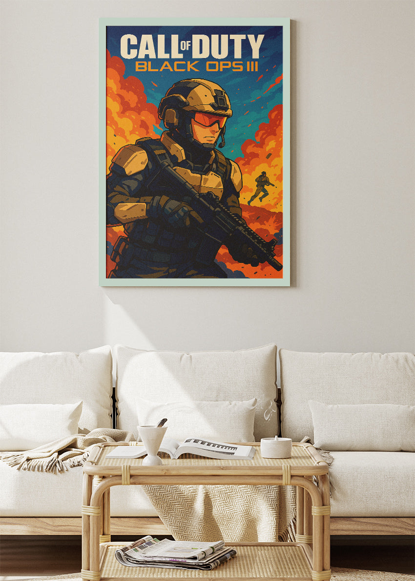 Call of Duty Black Ops III Wall Art | Futuristic Soldier Gaming Poster & Canvas
