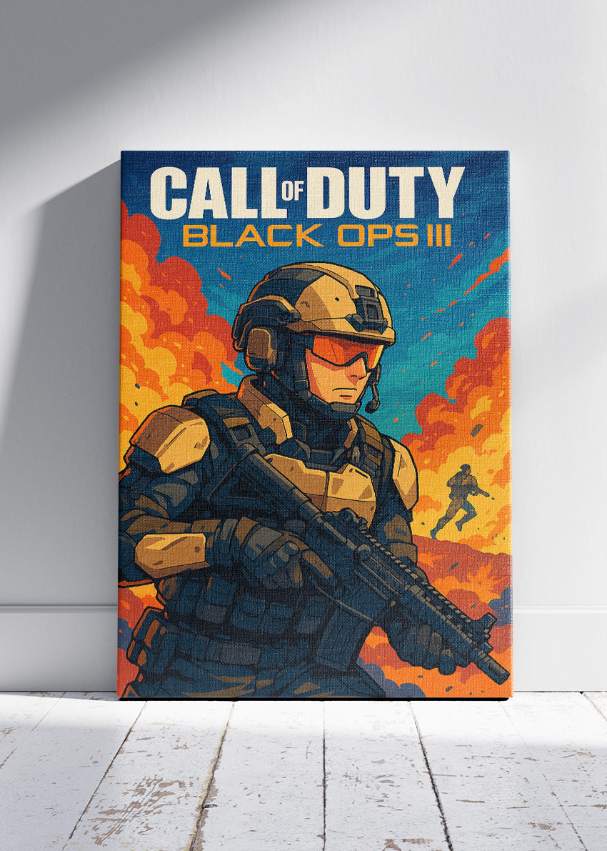 Call of Duty Black Ops III Wall Art | Futuristic Soldier Gaming Poster & Canvas