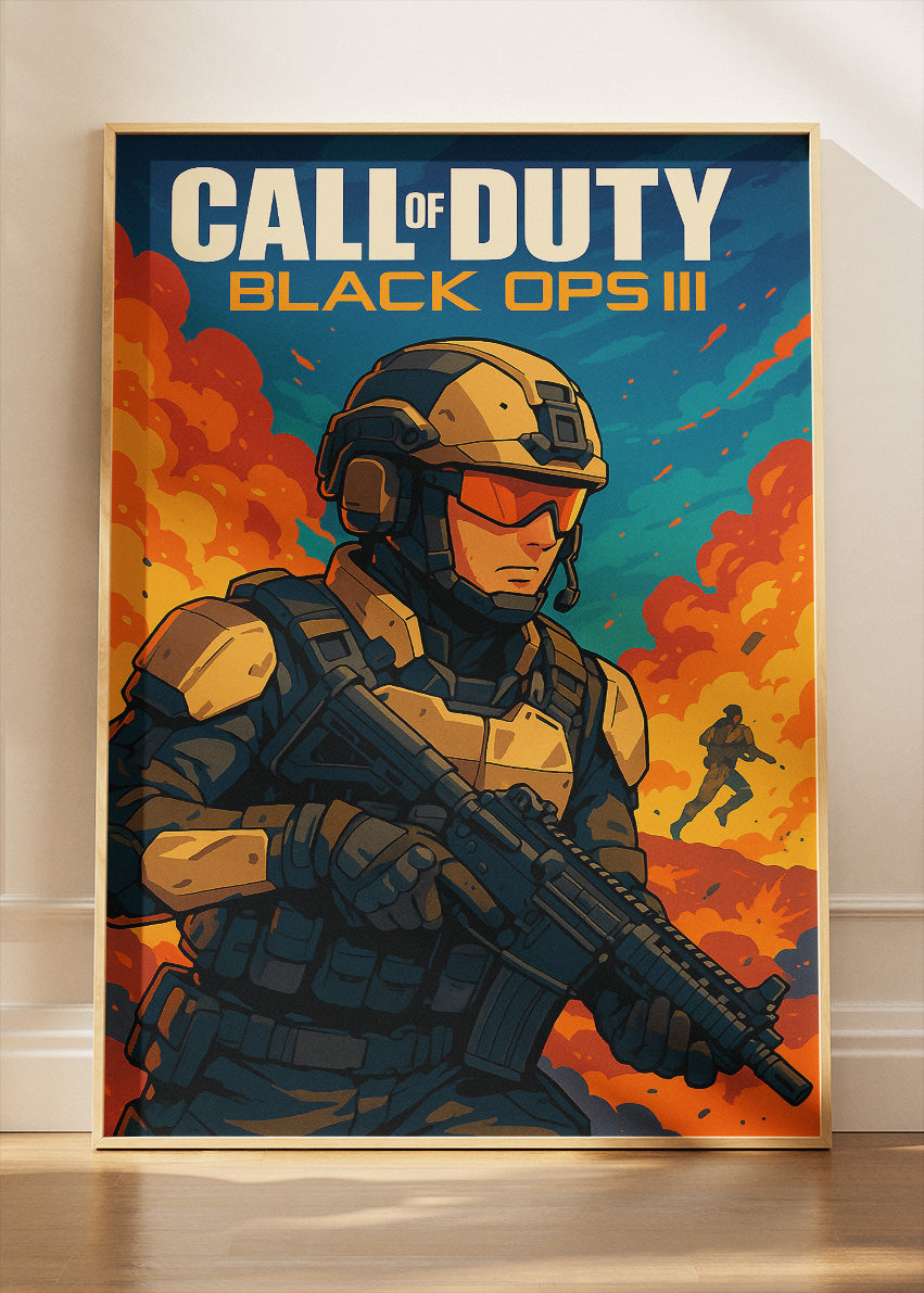 Call of Duty Black Ops III Wall Art | Futuristic Soldier Gaming Poster & Canvas