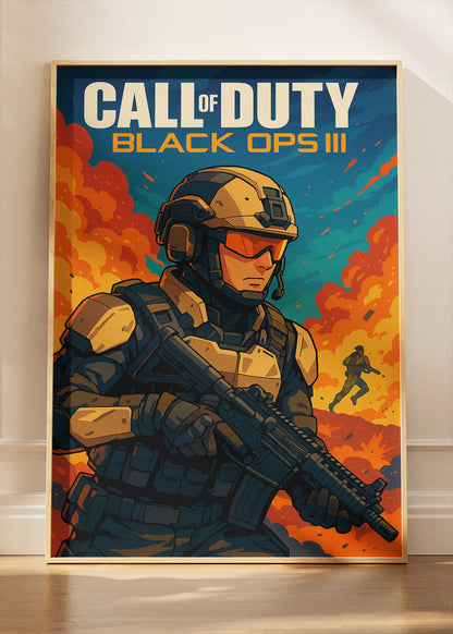 Call of Duty Black Ops III Wall Art | Futuristic Soldier Gaming Poster & Canvas