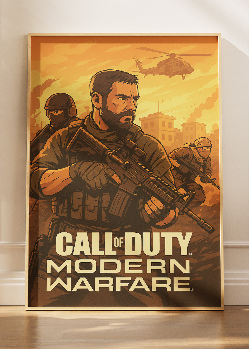 Call of Duty Modern Warfare Wall Art | Tactical FPS Gaming Poster & Canvas