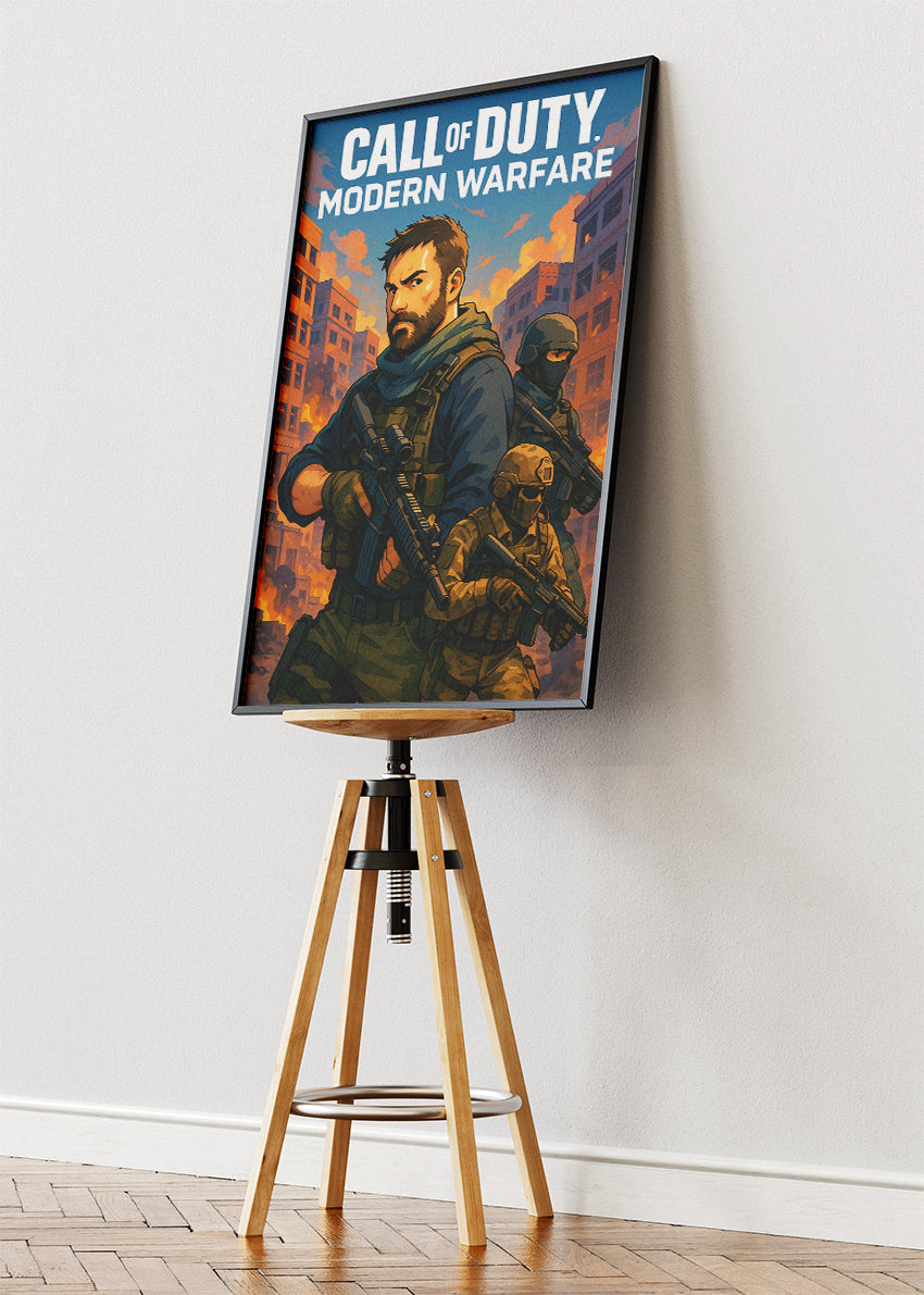 Call of Duty Modern Warfare Wall Art | Urban Combat FPS Gaming Poster & Canvas