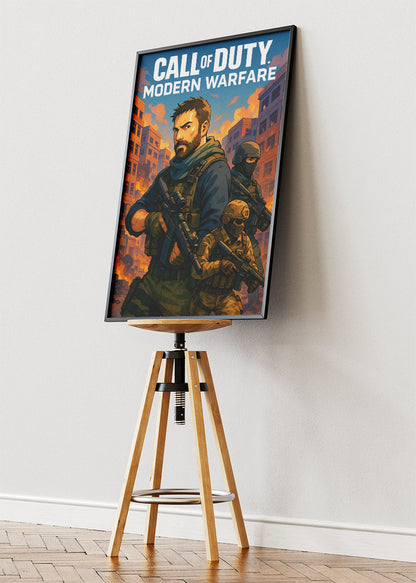 Call of Duty Modern Warfare Wall Art | Urban Combat FPS Gaming Poster & Canvas