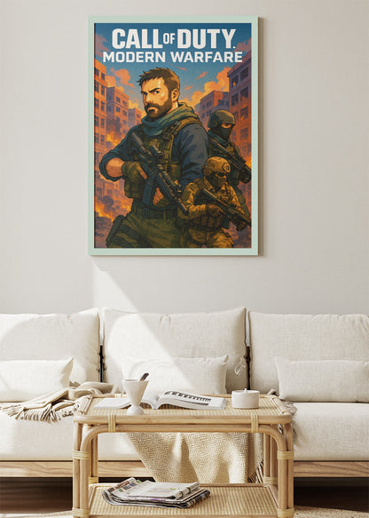 Call of Duty Modern Warfare Wall Art | Urban Combat FPS Gaming Poster & Canvas