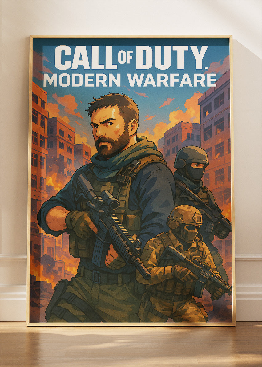 Call of Duty Modern Warfare Wall Art | Urban Combat FPS Gaming Poster & Canvas