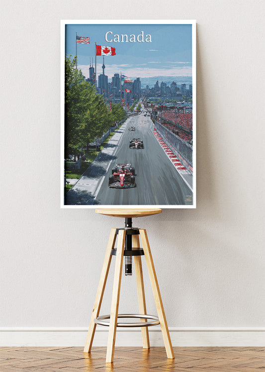 Canada Formula One Grand Prix Street Circuit Poster & Canvas | Montreal Motorsport Wall Art