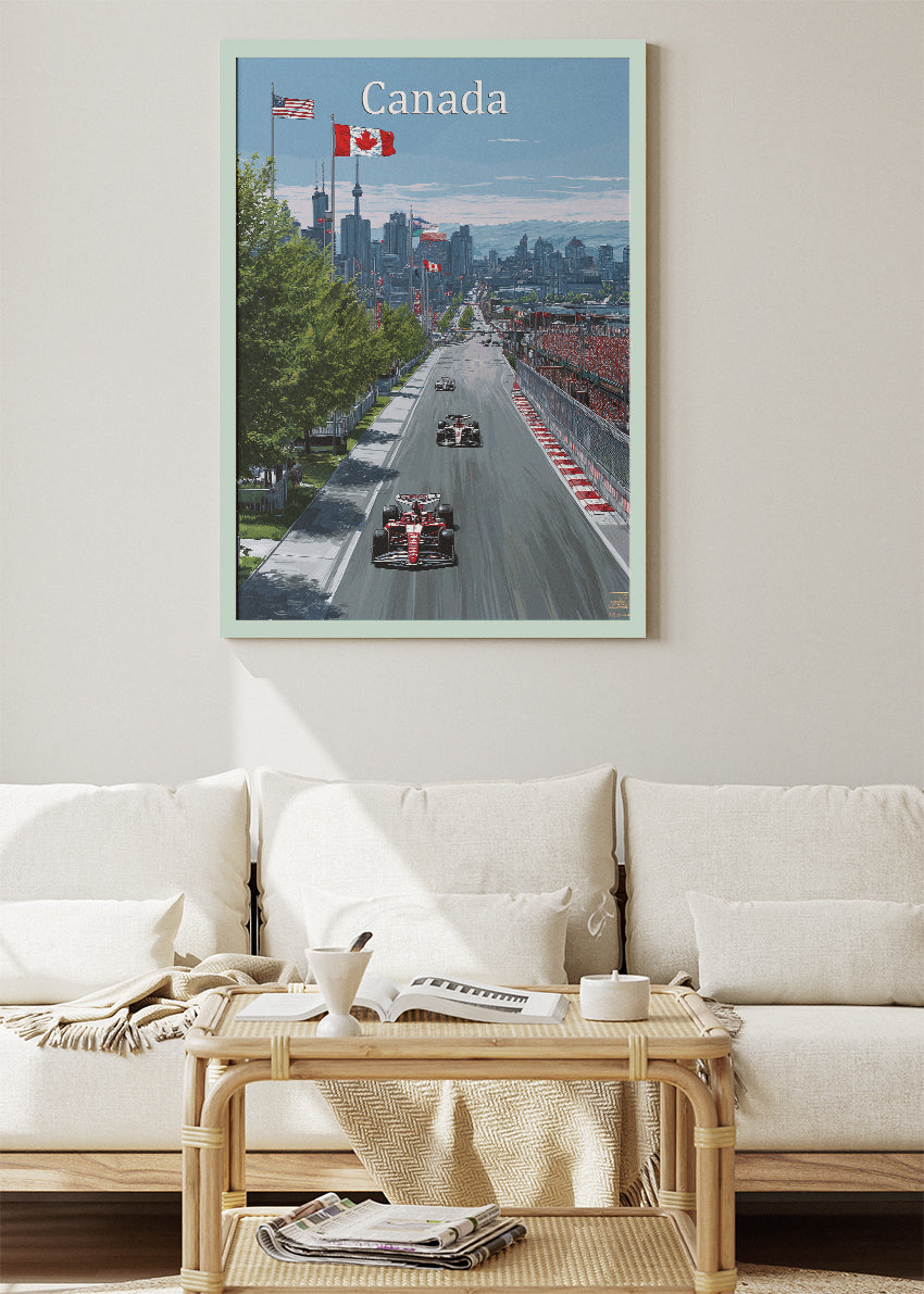 Canada Formula One Grand Prix Street Circuit Poster & Canvas | Montreal Motorsport Wall Art