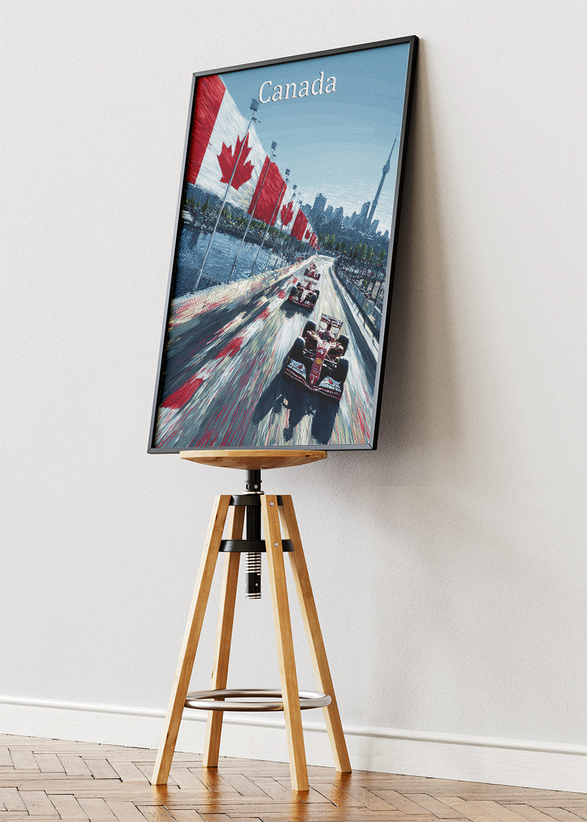 Canada Formula One Street Circuit Poster & Canvas | Canadian Motorsport Wall Art