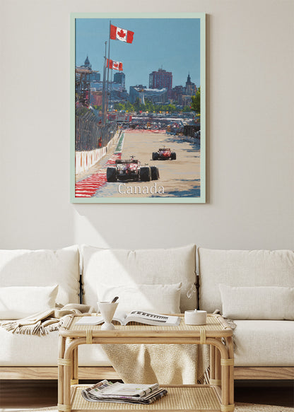 Canada Formula One Urban Street Circuit Poster & Canvas | Cinematic Motorsport Wall Art