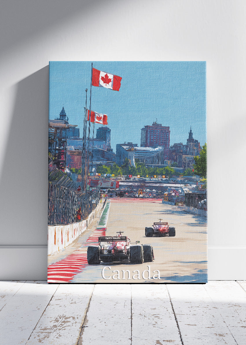 Canada Formula One Urban Street Circuit Poster & Canvas | Cinematic Motorsport Wall Art