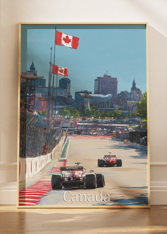 Canada Formula One Urban Street Circuit Poster & Canvas | Cinematic Motorsport Wall Art