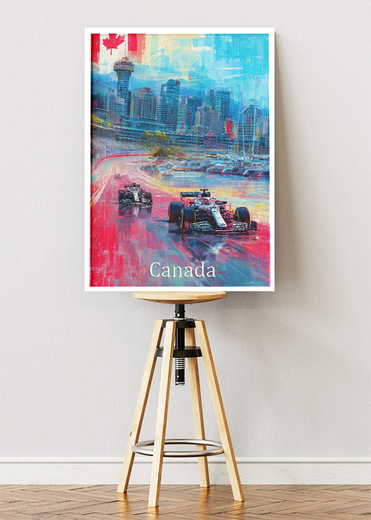 Canada Formula One Waterfront Street Circuit Poster & Canvas | Cinematic Motorsport Wall Art