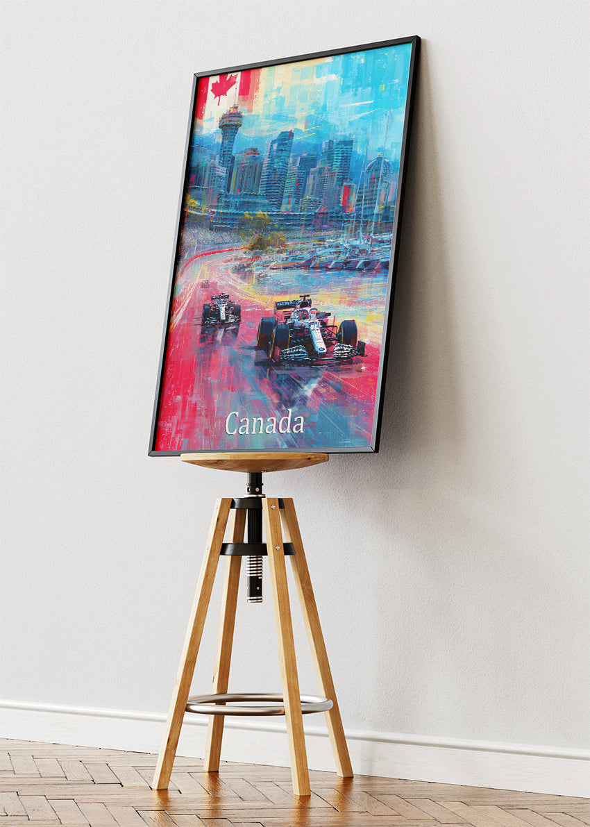 Canada Formula One Waterfront Street Circuit Poster & Canvas | Cinematic Motorsport Wall Art