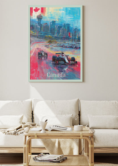 Canada Formula One Waterfront Street Circuit Poster & Canvas | Cinematic Motorsport Wall Art