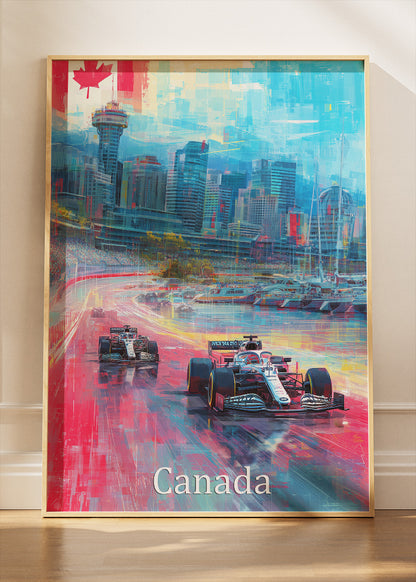 Canada Formula One Waterfront Street Circuit Poster & Canvas | Cinematic Motorsport Wall Art